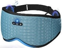 Lumina 3D Bluetooth wireless sleep mask for relaxation and sound-masking, comfortable fabric design.